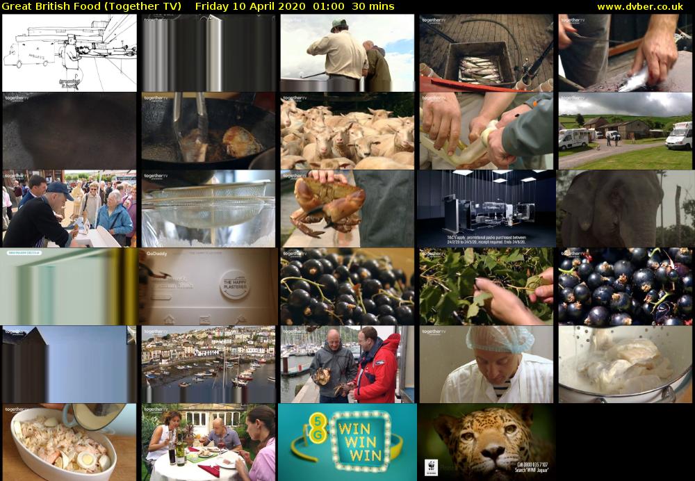 Great British Food (Together TV) Friday 10 April 2020 01:00 - 01:30