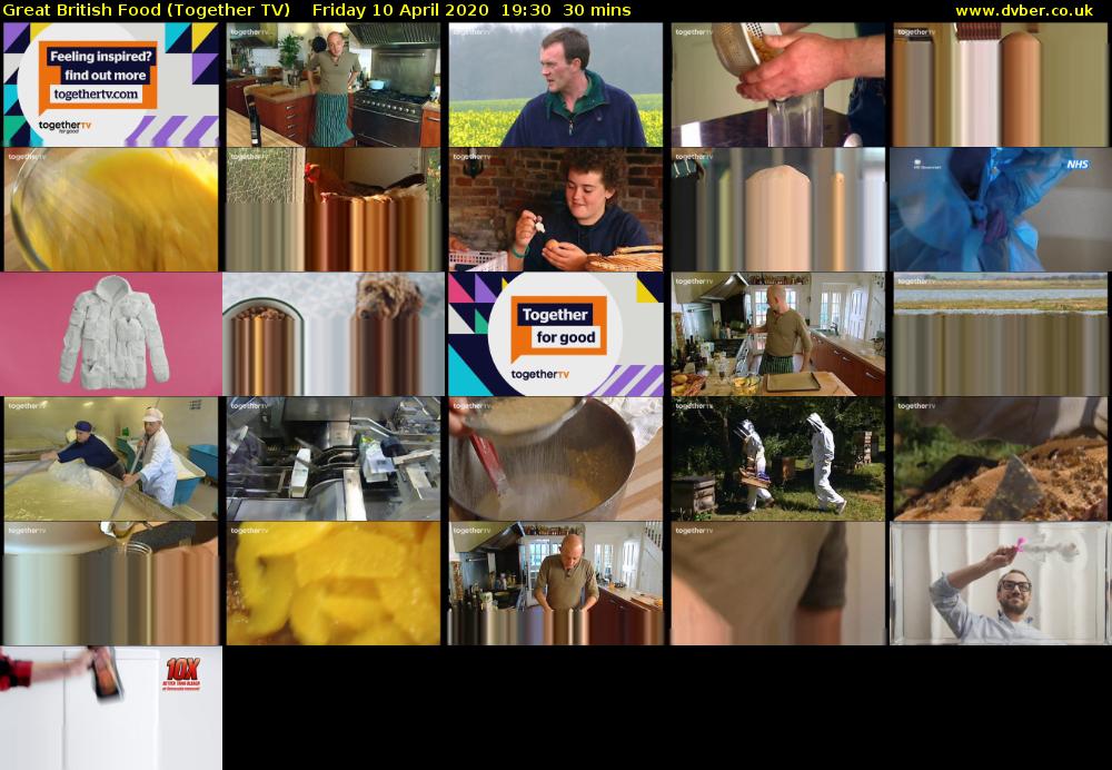 Great British Food (Together TV) Friday 10 April 2020 19:30 - 20:00
