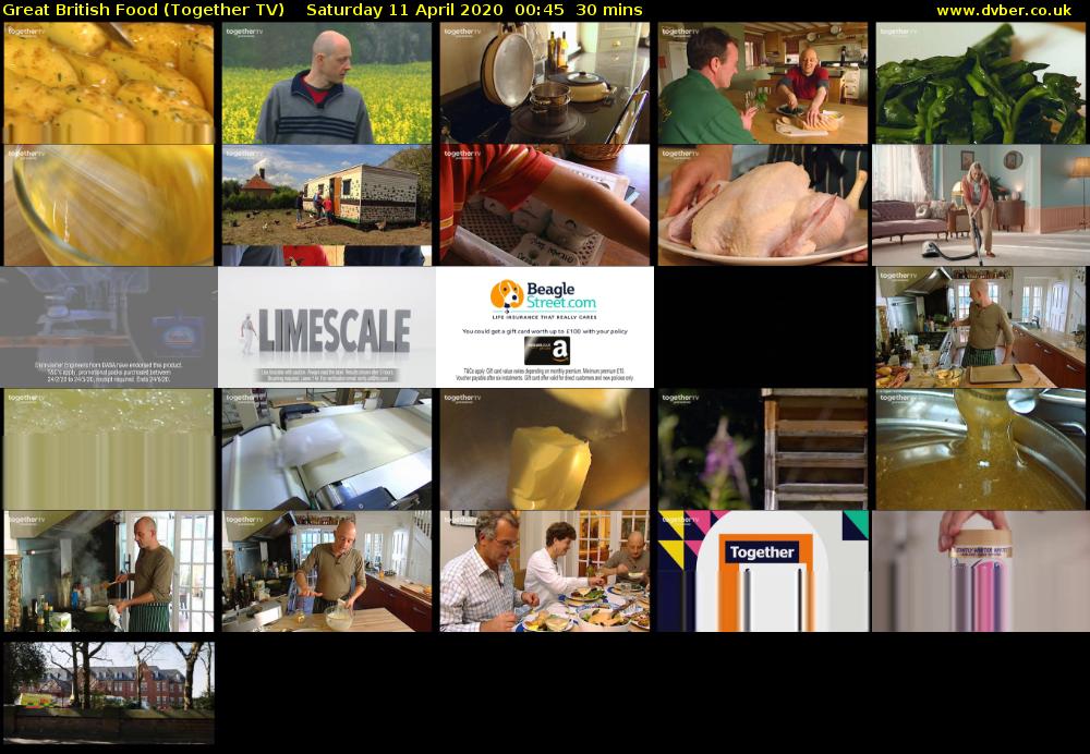 Great British Food (Together TV) Saturday 11 April 2020 00:45 - 01:15