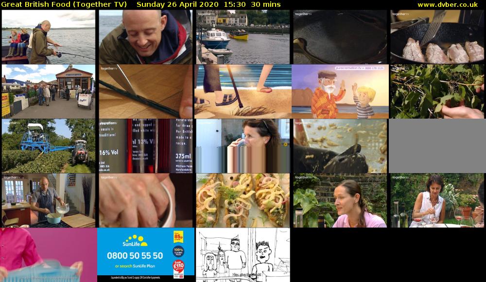 Great British Food (Together TV) Sunday 26 April 2020 15:30 - 16:00