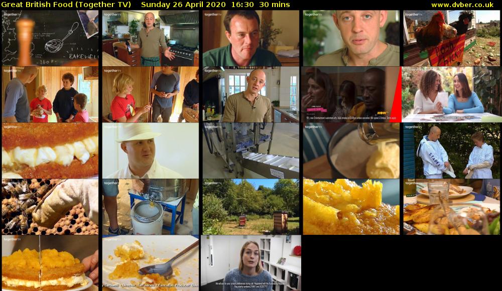 Great British Food (Together TV) Sunday 26 April 2020 16:30 - 17:00
