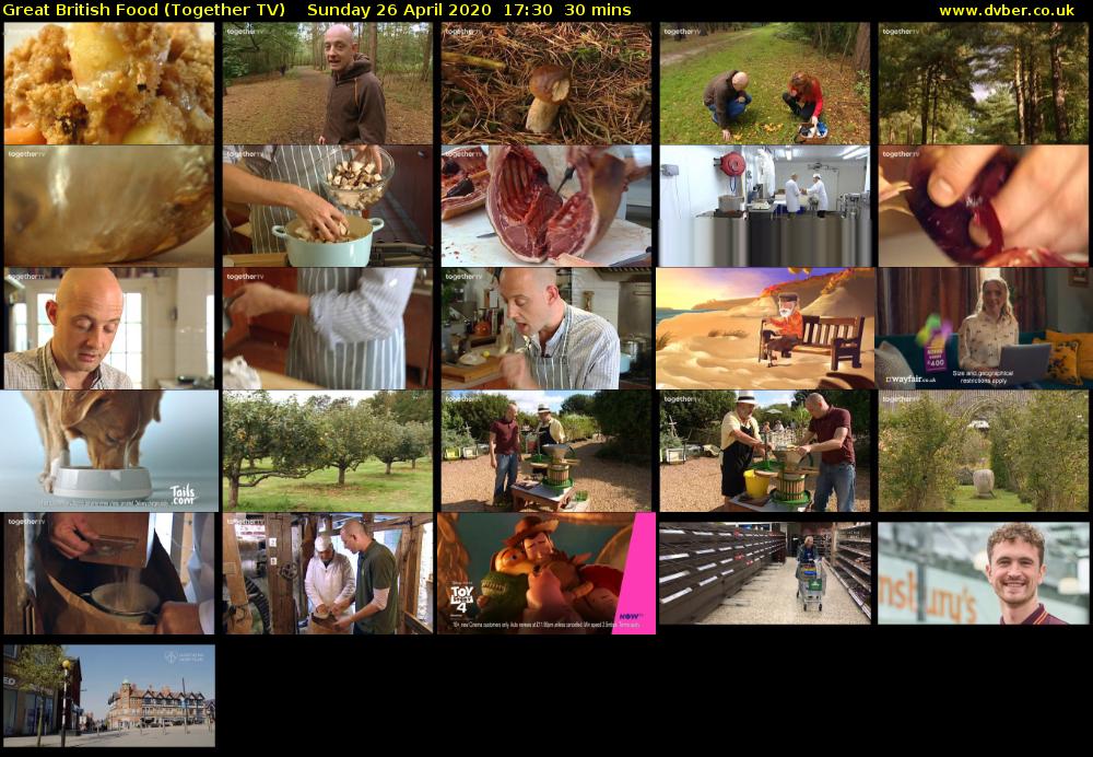 Great British Food (Together TV) Sunday 26 April 2020 17:30 - 18:00