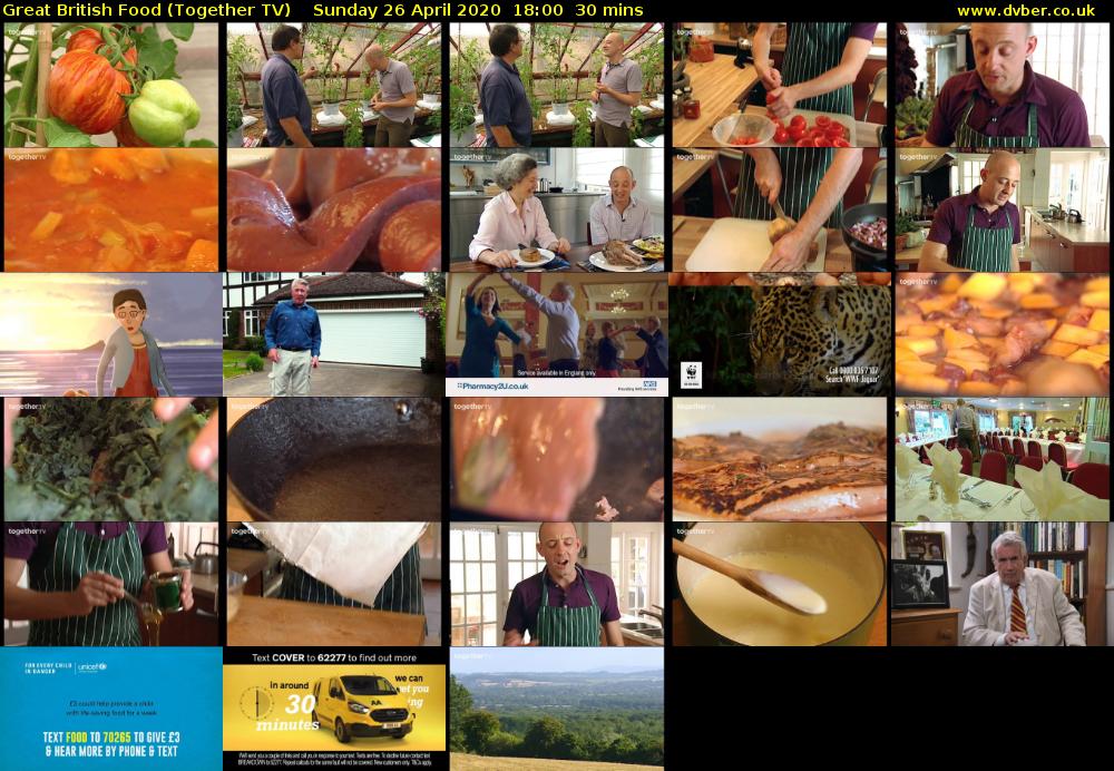 Great British Food (Together TV) Sunday 26 April 2020 18:00 - 18:30