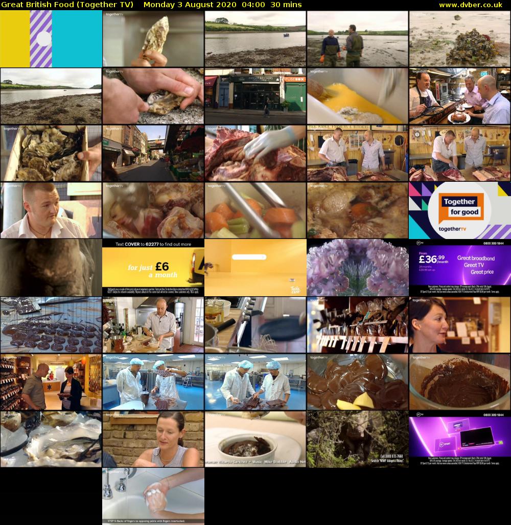Great British Food (Together TV) Monday 3 August 2020 04:00 - 04:30