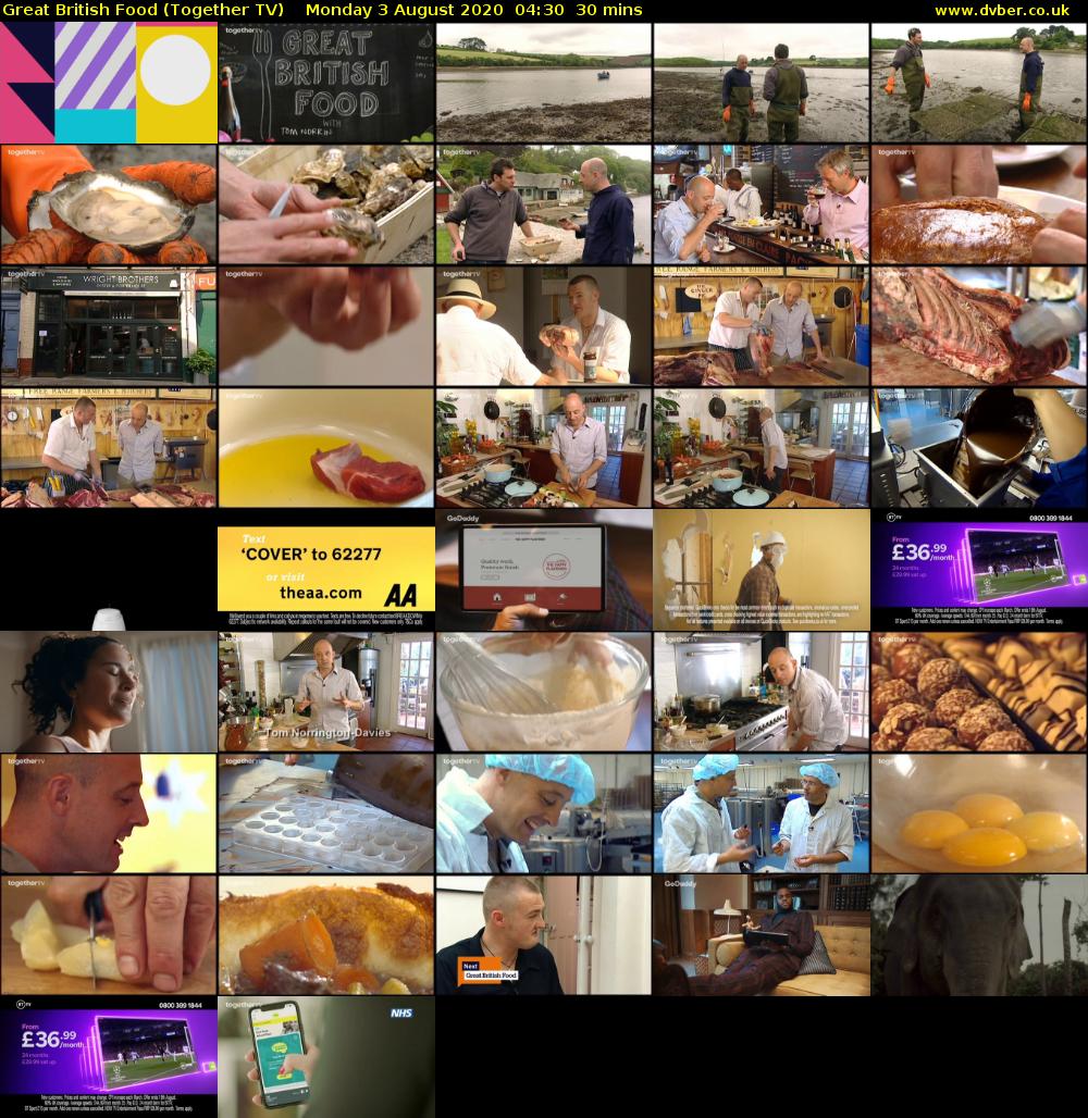 Great British Food (Together TV) Monday 3 August 2020 04:30 - 05:00