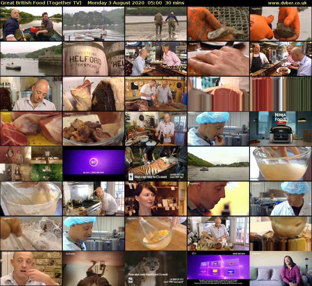 Great British Food (Together TV) Monday 3 August 2020 05:00 - 05:30