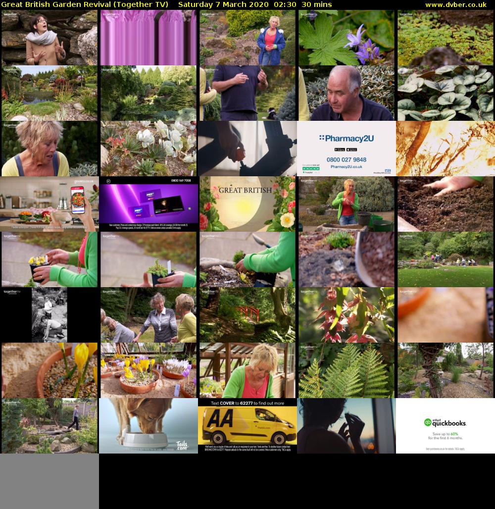 Great British Garden Revival (Together TV) Saturday 7 March 2020 02:30 - 03:00