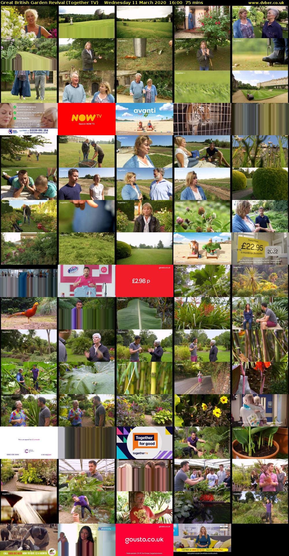 Great British Garden Revival (Together TV) Wednesday 11 March 2020 16:00 - 17:15