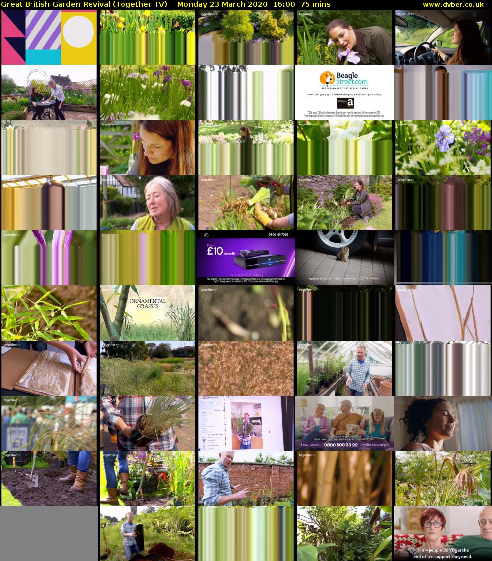 Great British Garden Revival (Together TV) Monday 23 March 2020 16:00 - 17:15