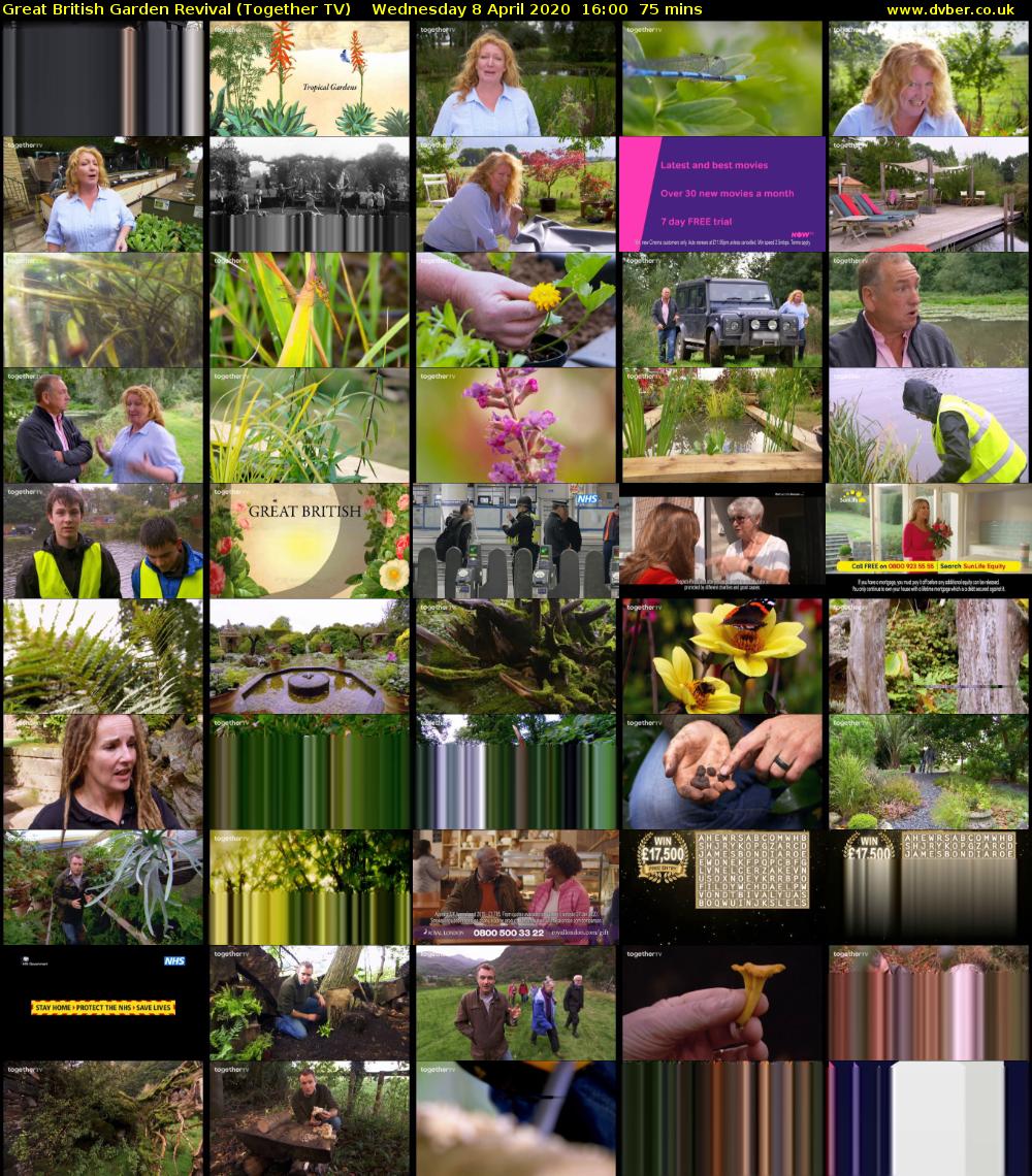 Great British Garden Revival (Together TV) Wednesday 8 April 2020 16:00 - 17:15