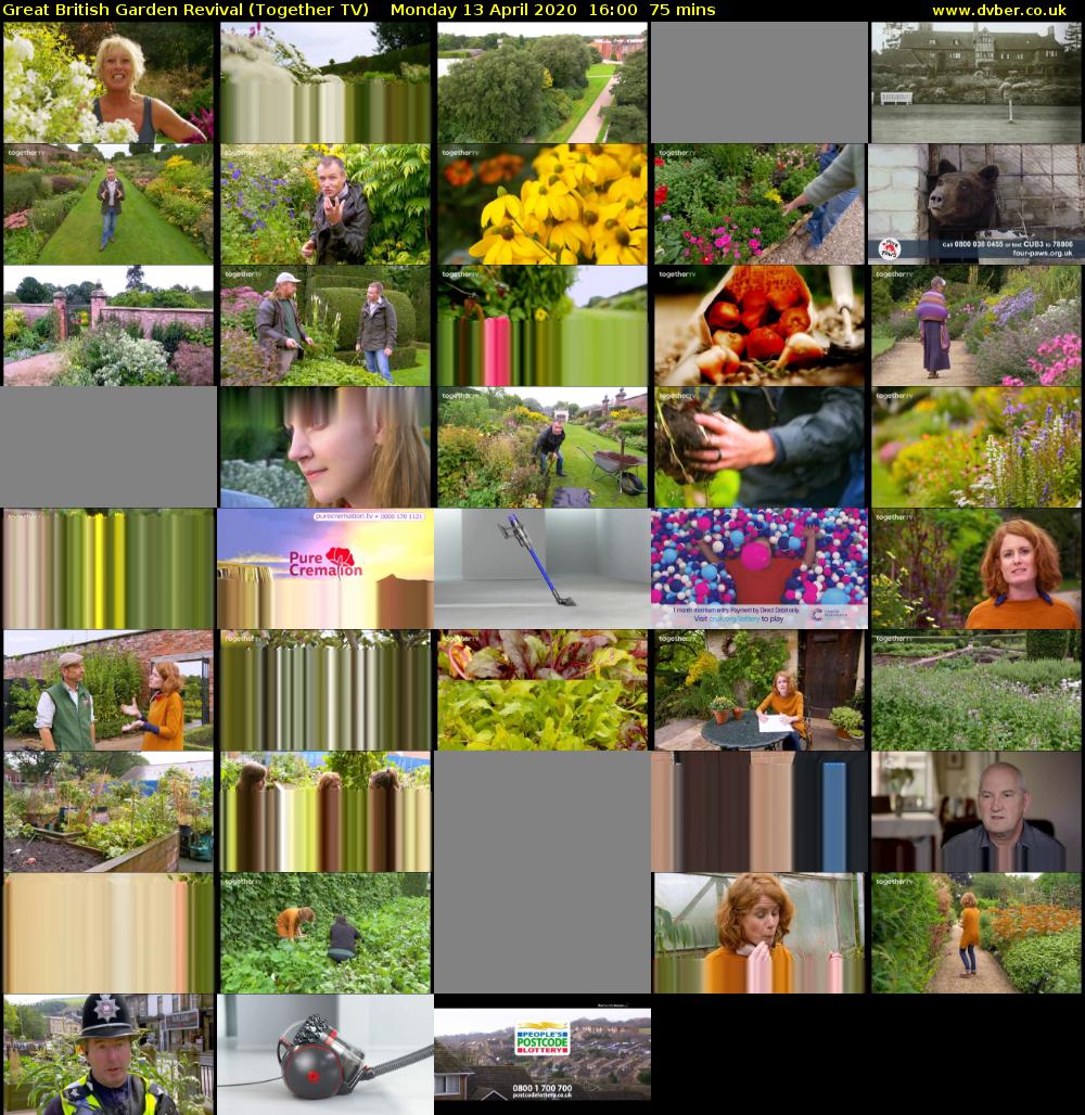 Great British Garden Revival (Together TV) Monday 13 April 2020 16:00 - 17:15