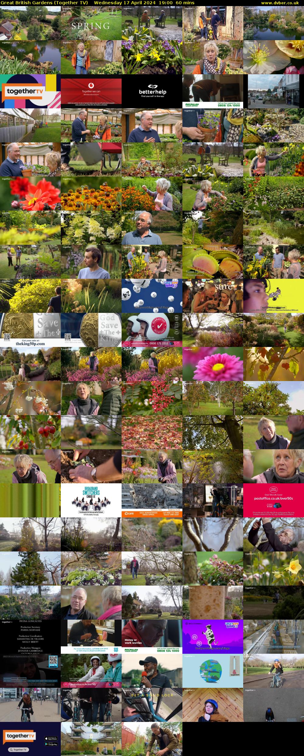 Great British Gardens (Together TV) Wednesday 17 April 2024 19:00 - 20:00