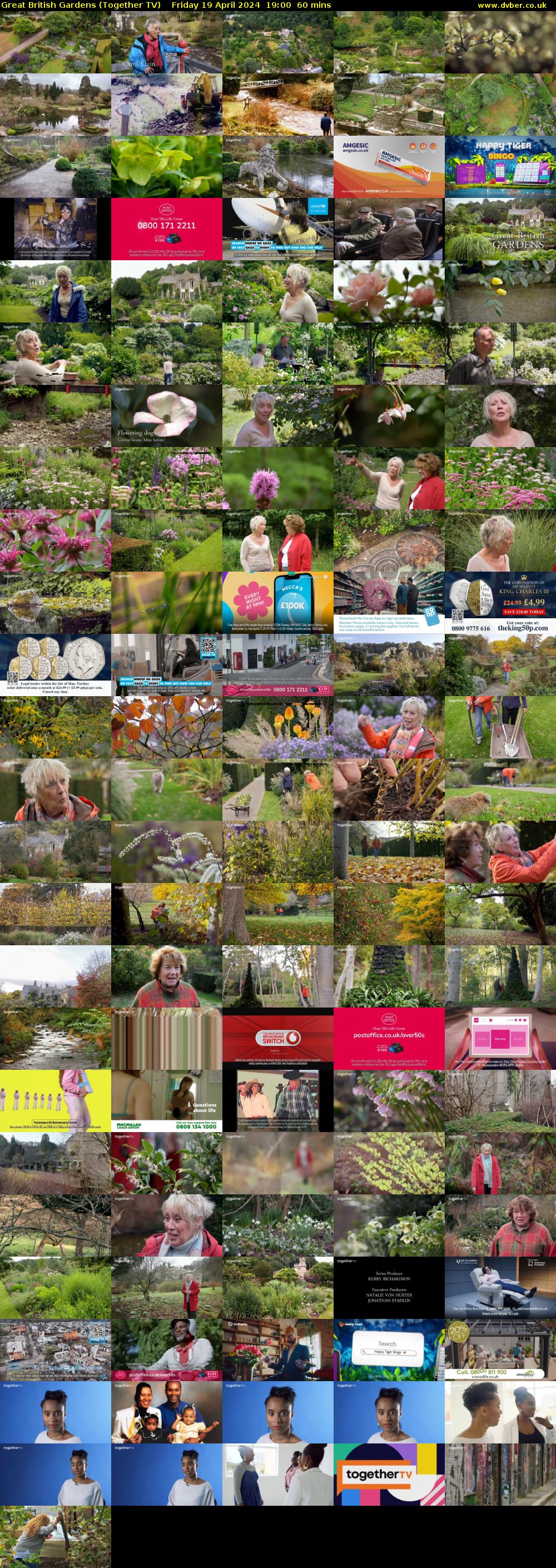 Great British Gardens (Together TV) Friday 19 April 2024 19:00 - 20:00