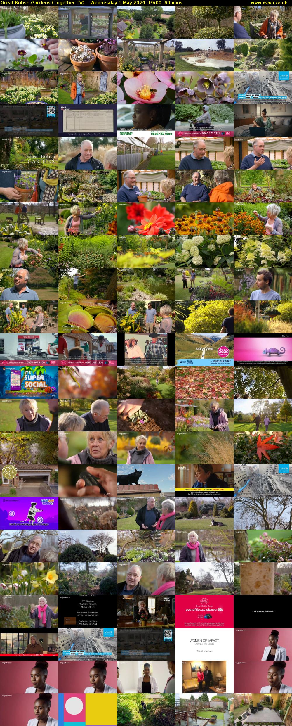 Great British Gardens (Together TV) Wednesday 1 May 2024 19:00 - 20:00
