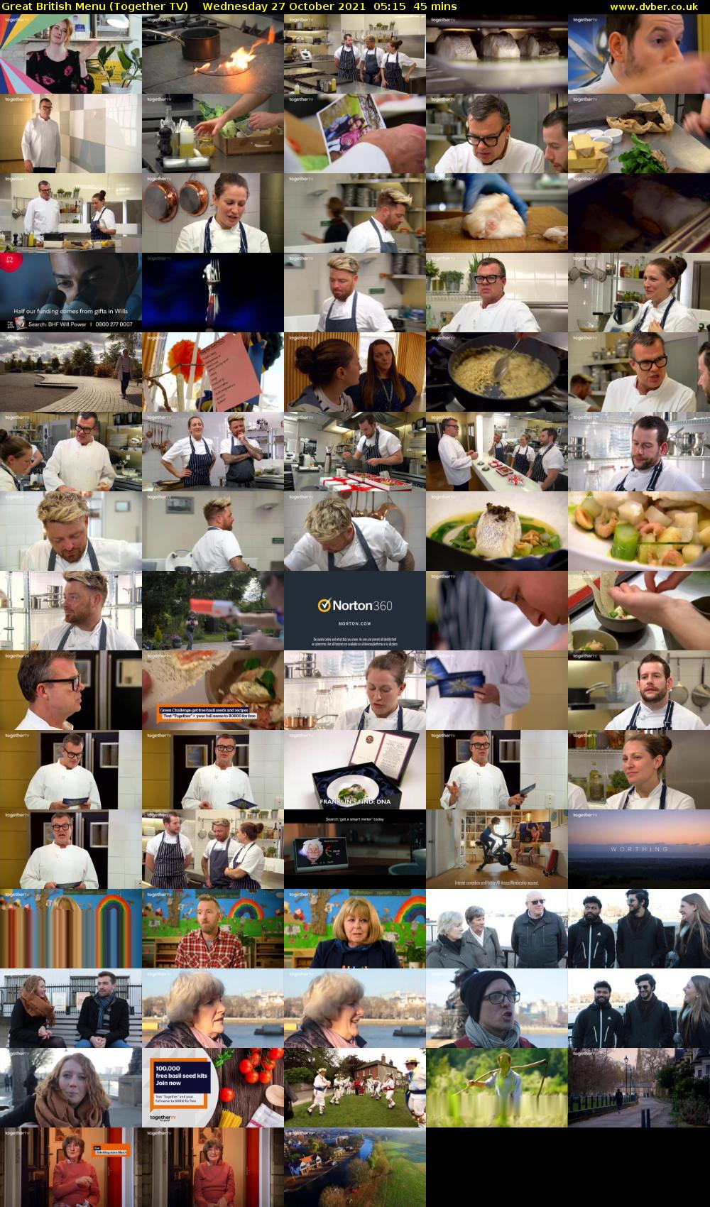 Great British Menu (Together TV) Wednesday 27 October 2021 05:15 - 06:00
