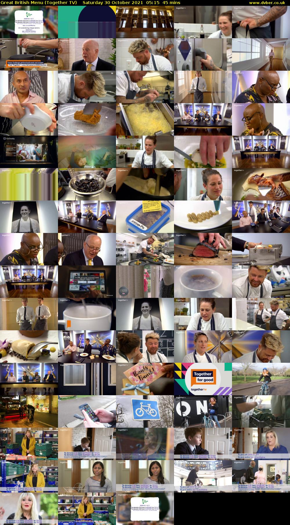 Great British Menu (Together TV) Saturday 30 October 2021 05:15 - 06:00