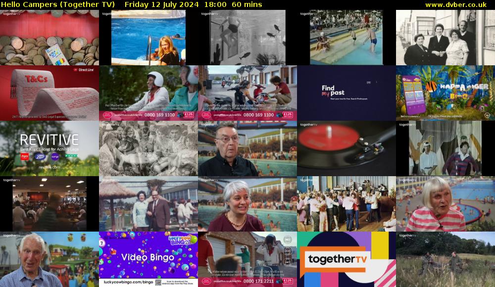 Hello Campers (Together TV) Friday 12 July 2024 18:00 - 19:00