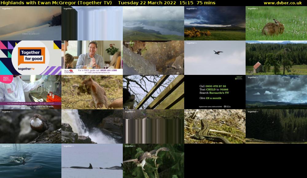 Highlands with Ewan McGregor (Together TV) Tuesday 22 March 2022 15:15 - 16:30