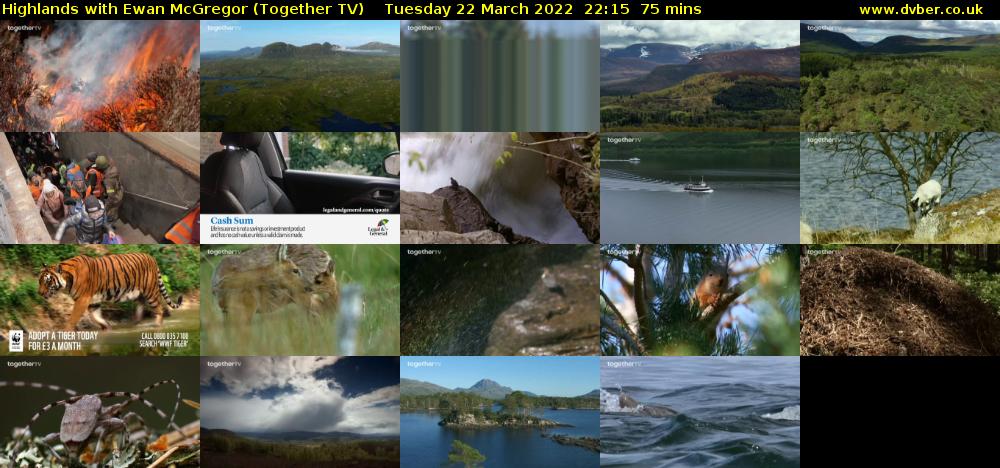 Highlands with Ewan McGregor (Together TV) Tuesday 22 March 2022 22:15 - 23:30