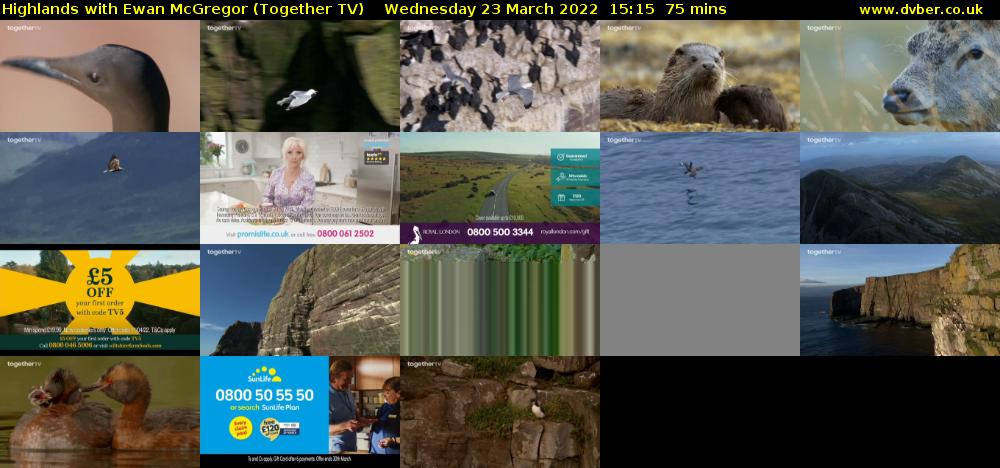 Highlands with Ewan McGregor (Together TV) Wednesday 23 March 2022 15:15 - 16:30