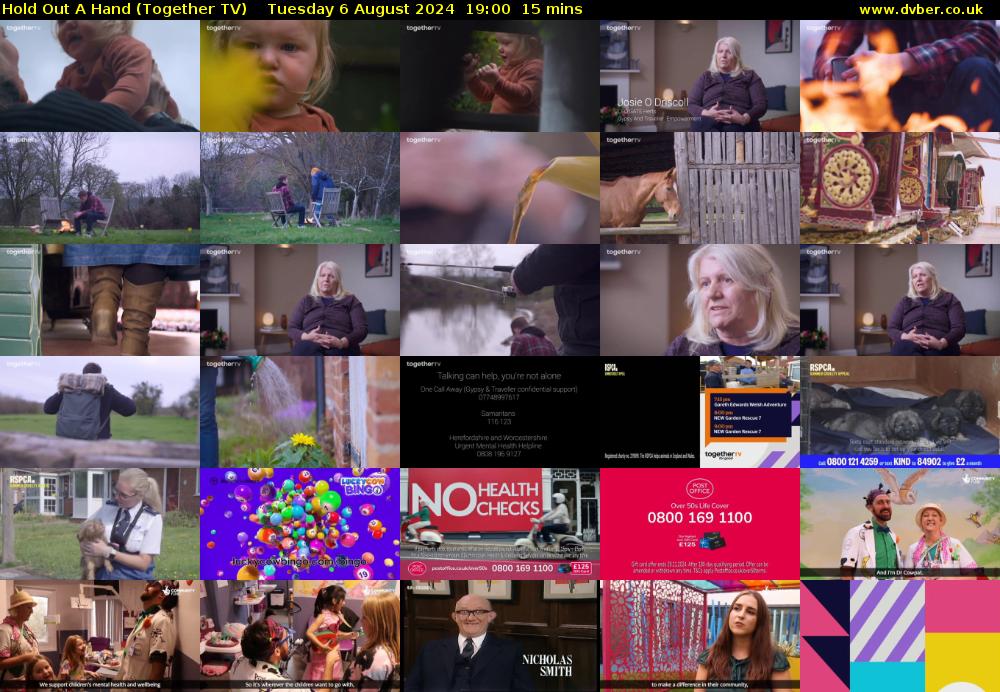 Hold Out A Hand (Together TV) Tuesday 6 August 2024 19:00 - 19:15