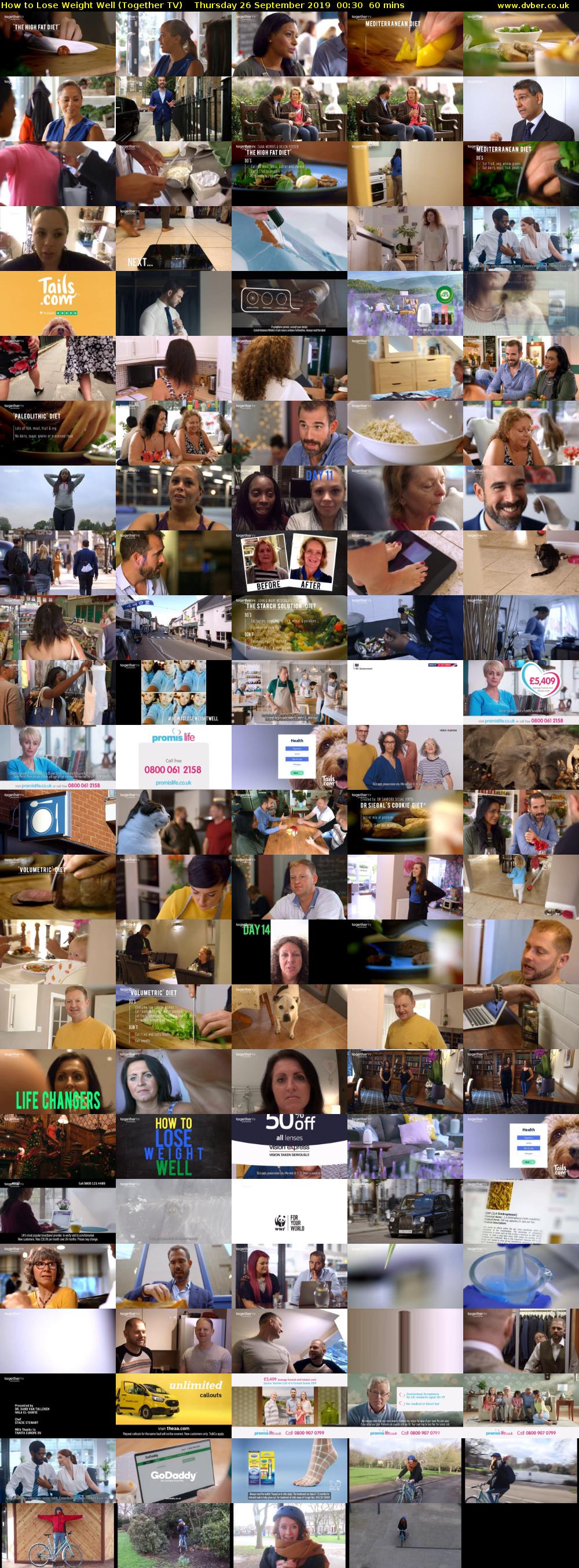 How to Lose Weight Well (Together TV) Thursday 26 September 2019 00:30 - 01:30
