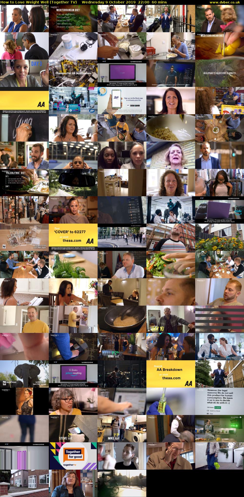 How to Lose Weight Well (Together TV) Wednesday 9 October 2019 22:00 - 23:00