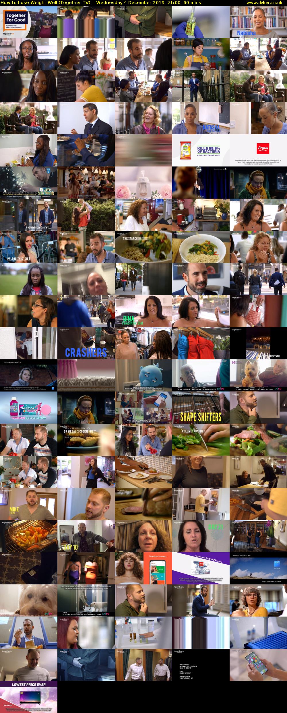 How to Lose Weight Well (Together TV) Wednesday 4 December 2019 21:00 - 22:00