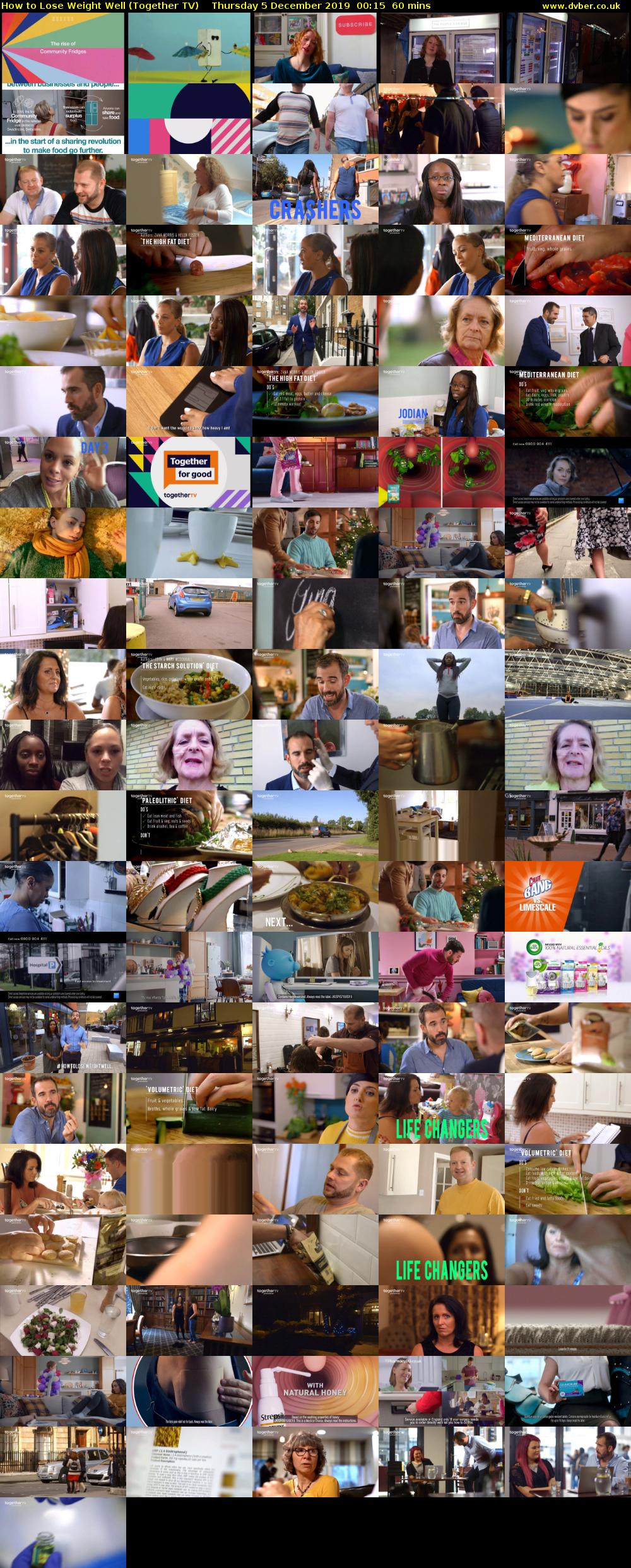 How to Lose Weight Well (Together TV) Thursday 5 December 2019 00:15 - 01:15
