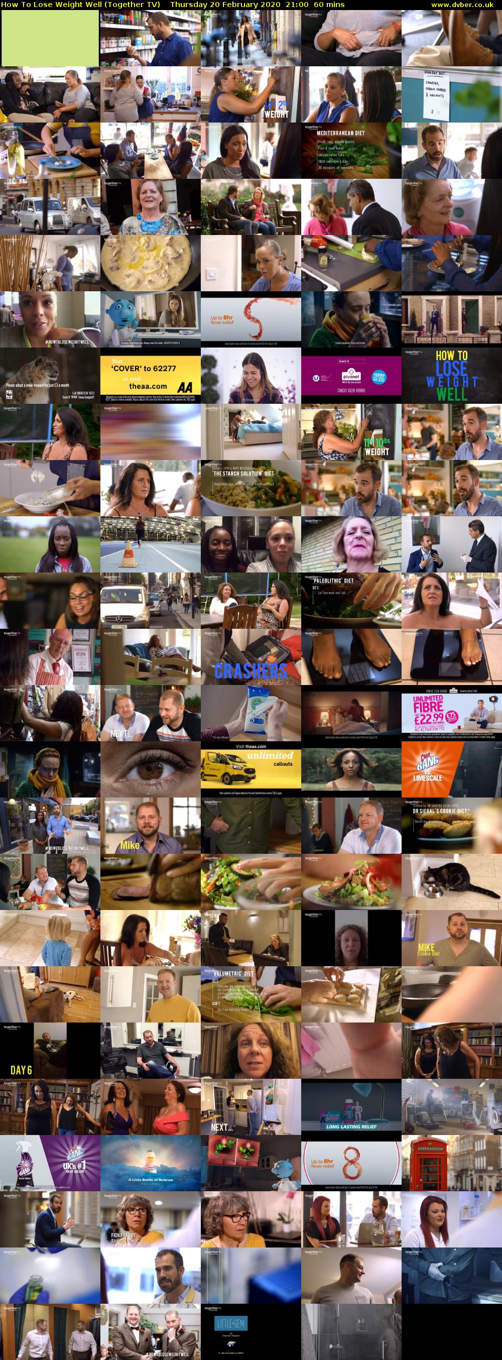 How to Lose Weight Well (Together TV) Thursday 20 February 2020 21:00 - 22:00
