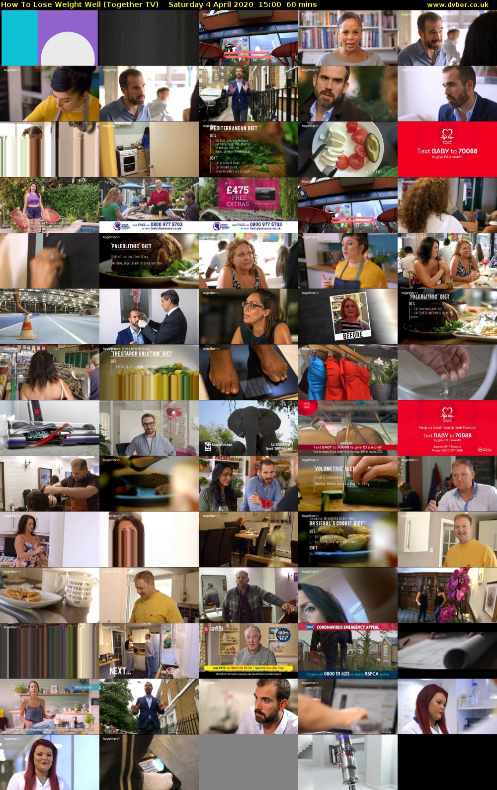 How to Lose Weight Well (Together TV) Saturday 4 April 2020 15:00 - 16:00