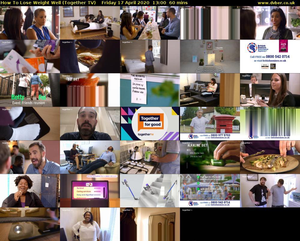 How to Lose Weight Well (Together TV) Friday 17 April 2020 13:00 - 14:00