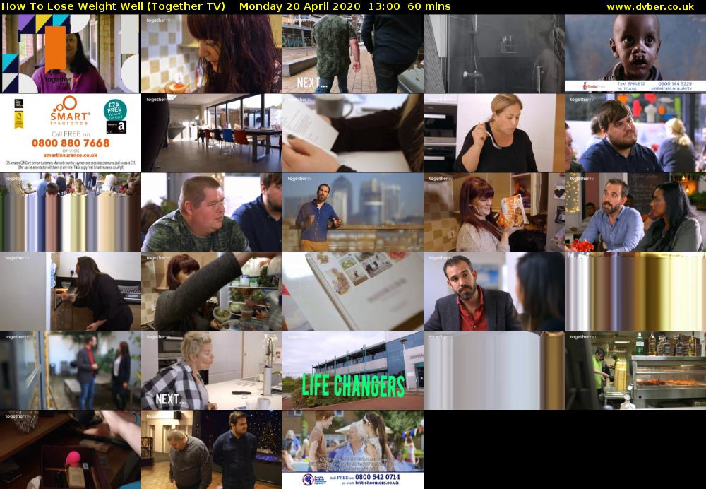 How to Lose Weight Well (Together TV) Monday 20 April 2020 13:00 - 14:00