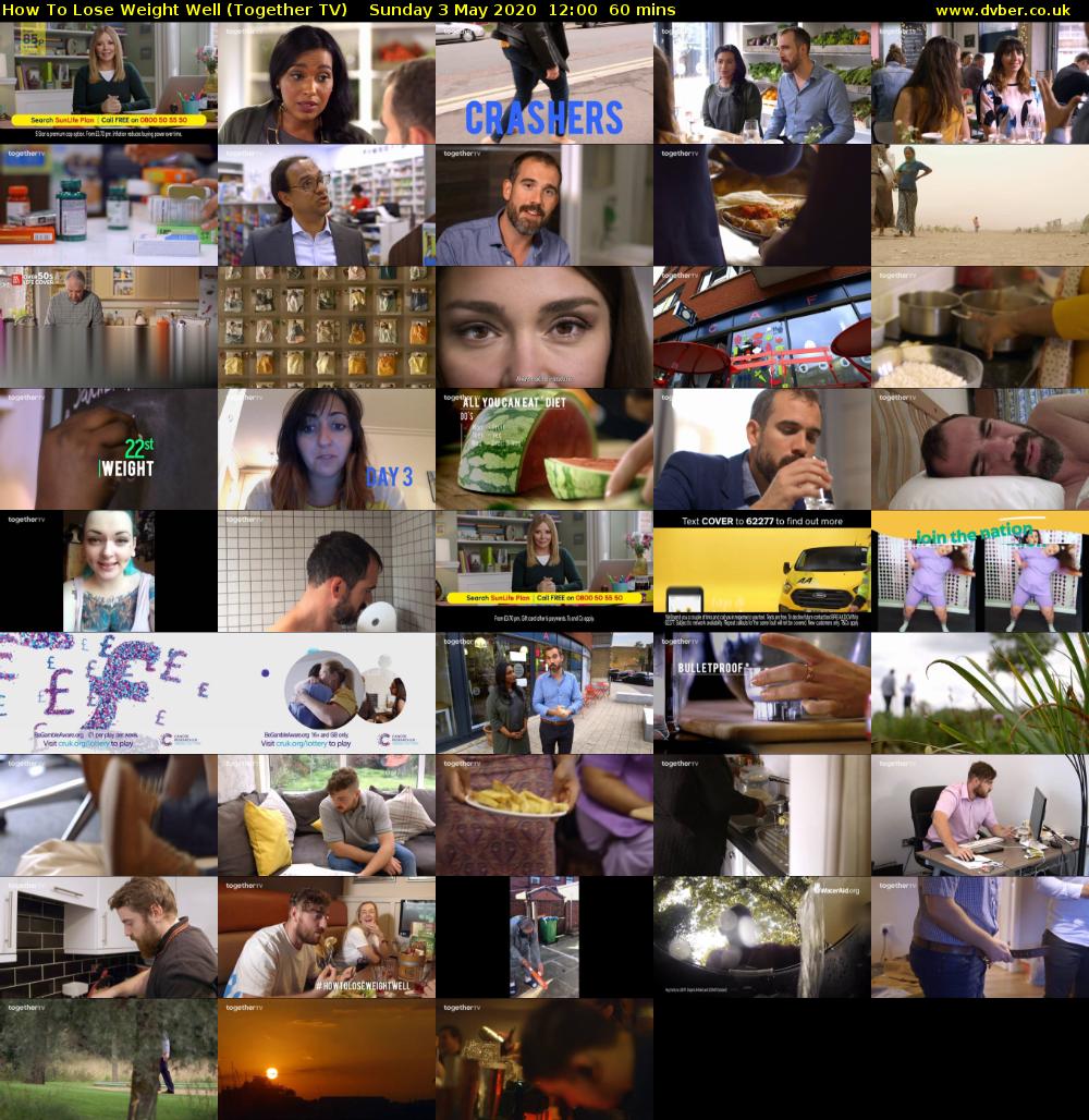 How to Lose Weight Well (Together TV) Sunday 3 May 2020 12:00 - 13:00