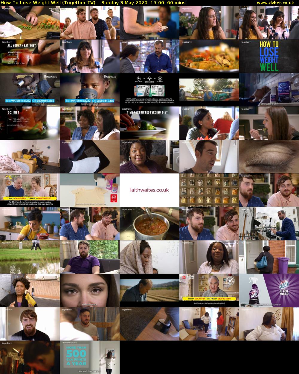 How to Lose Weight Well (Together TV) Sunday 3 May 2020 15:00 - 16:00