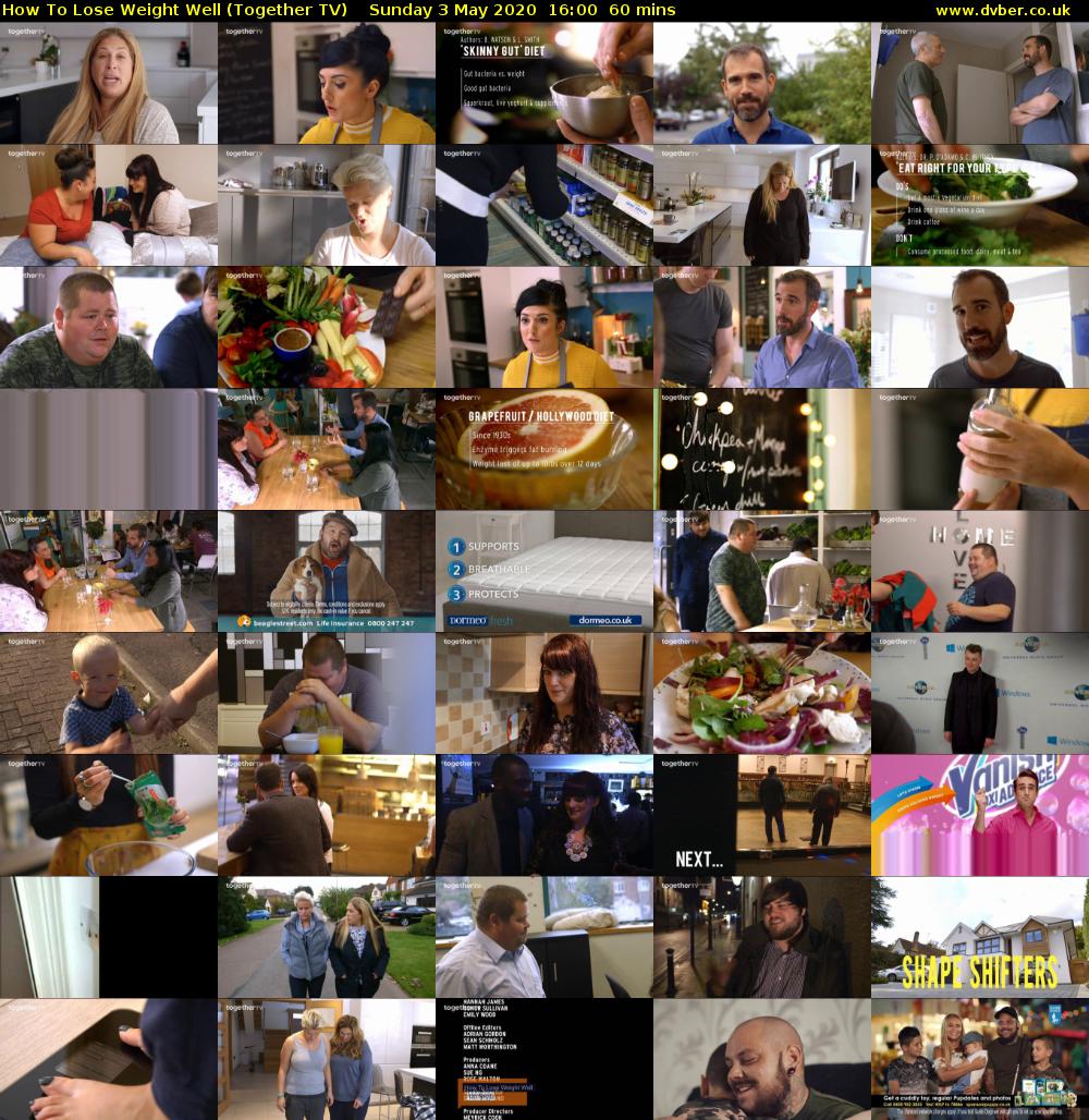How to Lose Weight Well (Together TV) Sunday 3 May 2020 16:00 - 17:00