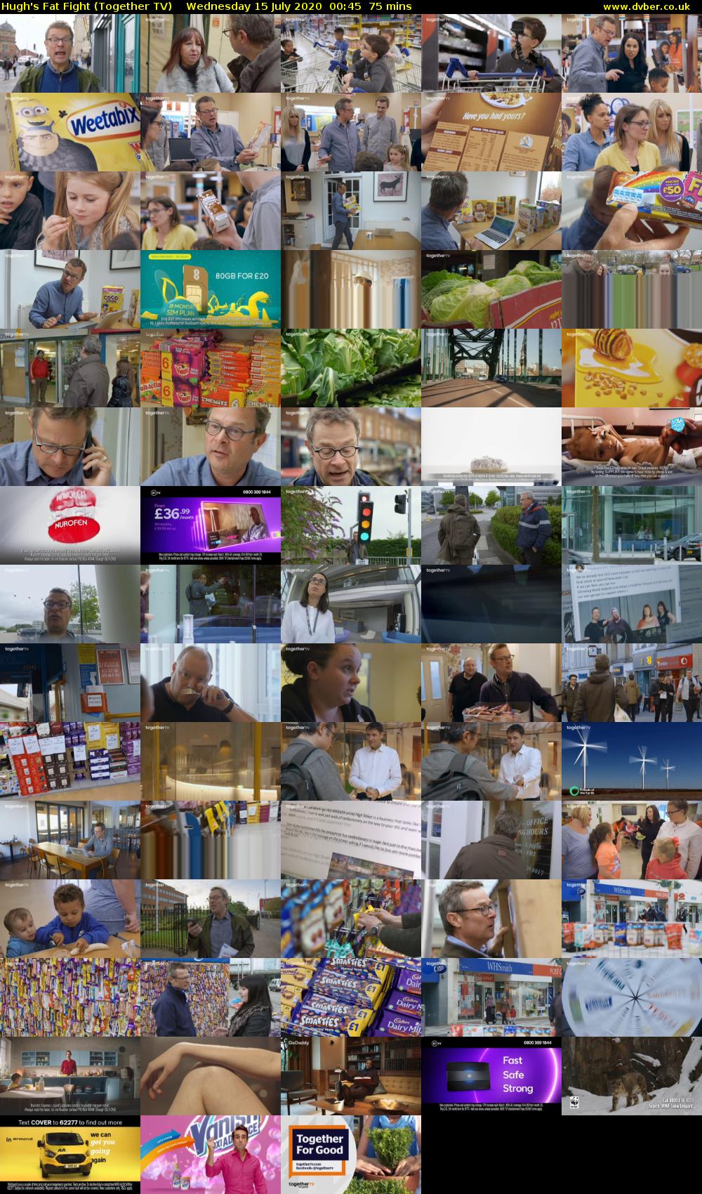 Hugh's Fat Fight (Together TV) Wednesday 15 July 2020 00:45 - 02:00