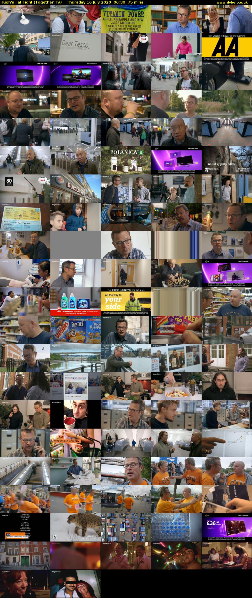 Hugh's Fat Fight (Together TV) Thursday 16 July 2020 00:30 - 01:45