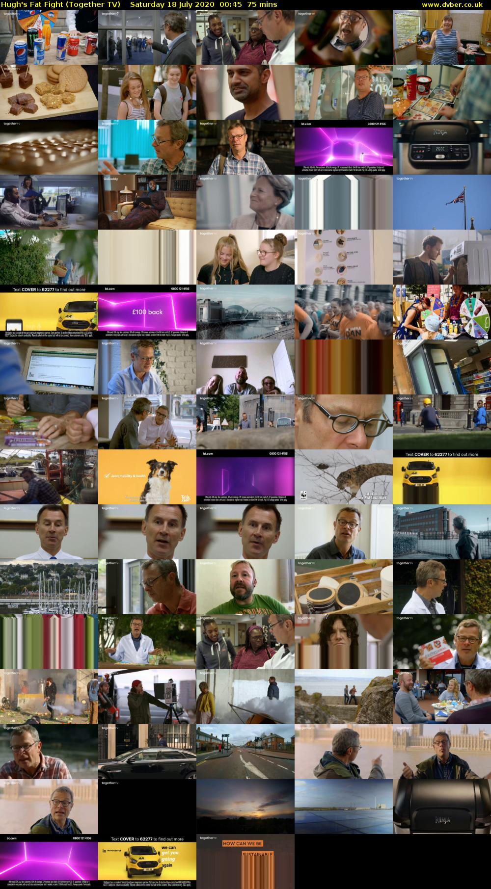 Hugh's Fat Fight (Together TV) Saturday 18 July 2020 00:45 - 02:00