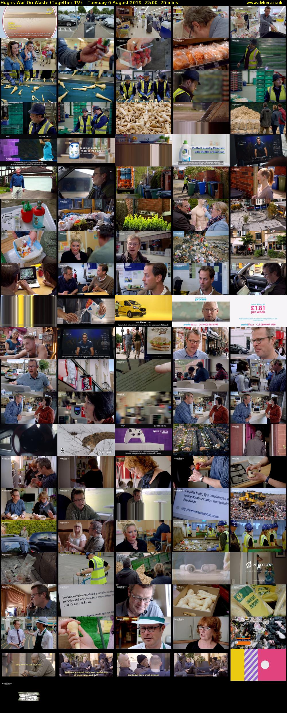 Hughs War On Waste (Together TV) Tuesday 6 August 2019 22:00 - 23:15