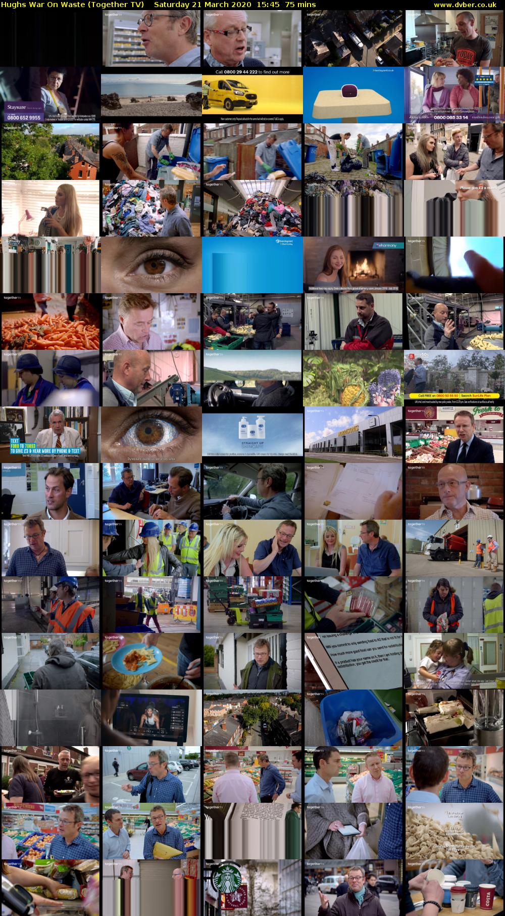 Hughs War On Waste (Together TV) Saturday 21 March 2020 15:45 - 17:00