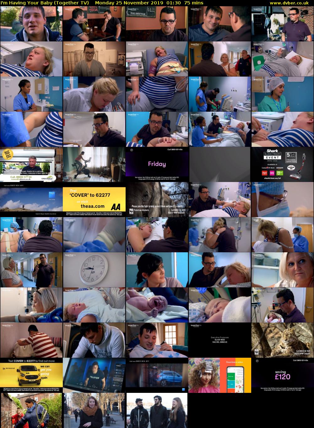 I'm Having Your Baby (Together TV) Monday 25 November 2019 01:30 - 02:45