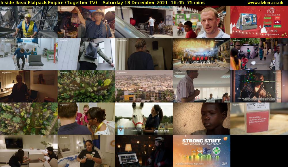 Inside Ikea: Flatpack Empire (Together TV) Saturday 18 December 2021 16:45 - 18:00