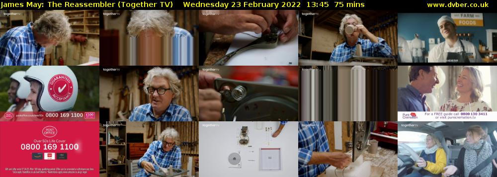 James May: The Reassembler (Together TV) Wednesday 23 February 2022 13:45 - 15:00