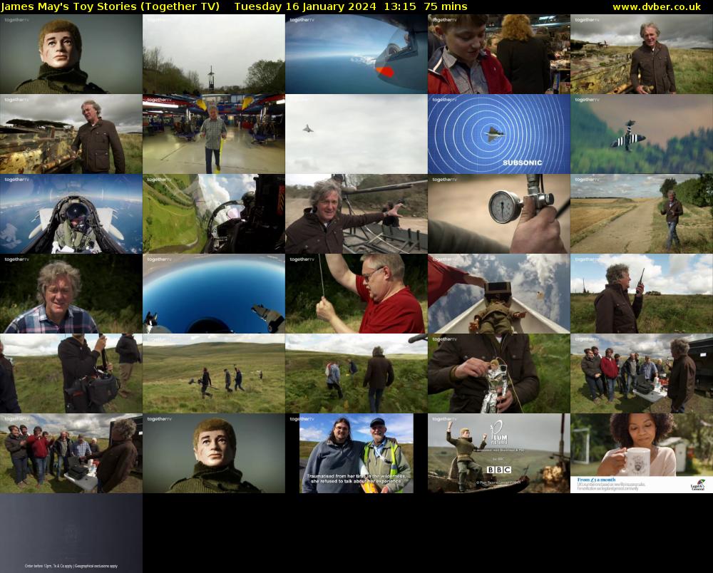 James May's Toy Stories (Together TV) Tuesday 16 January 2024 13:15 - 14:30