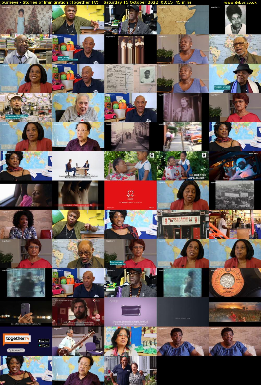 Journeys - Stories of Immigration (Together TV) Saturday 15 October 2022 03:15 - 04:00