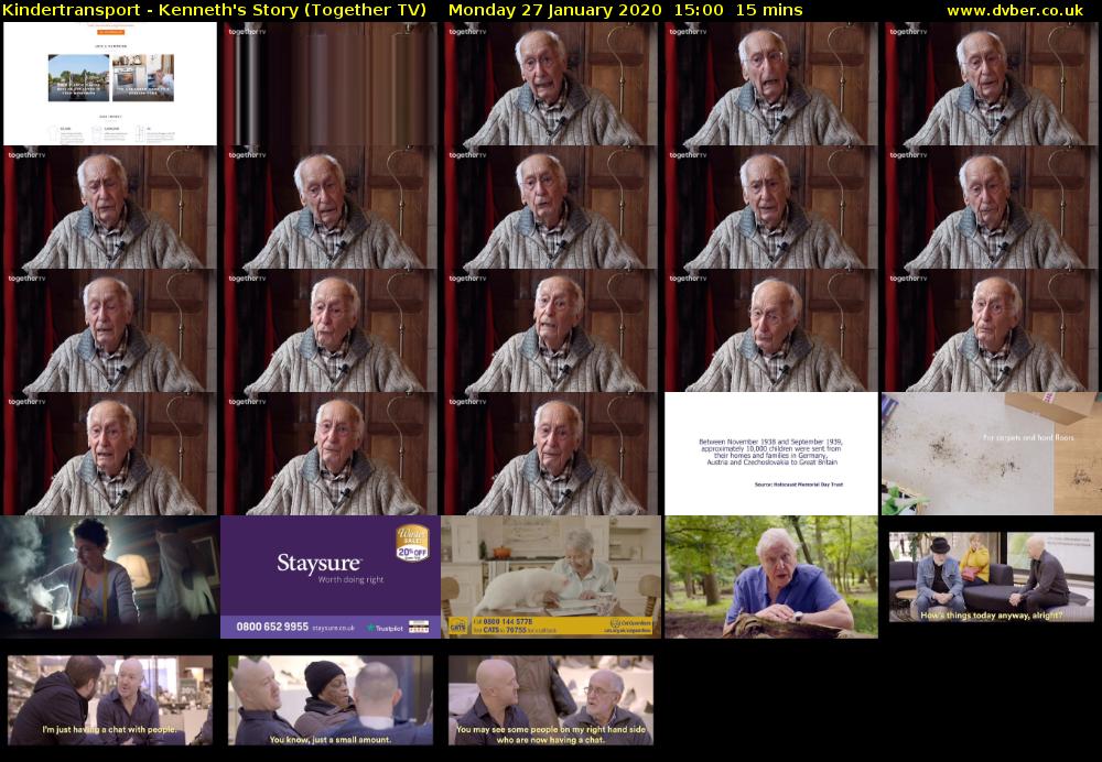 Kindertransport - Kenneth's Story (Together TV) Monday 27 January 2020 15:00 - 15:15
