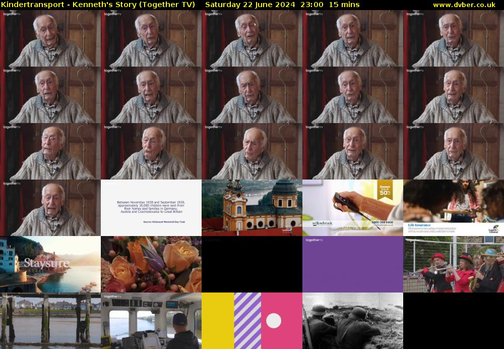 Kindertransport - Kenneth's Story (Together TV) Saturday 22 June 2024 23:00 - 23:15