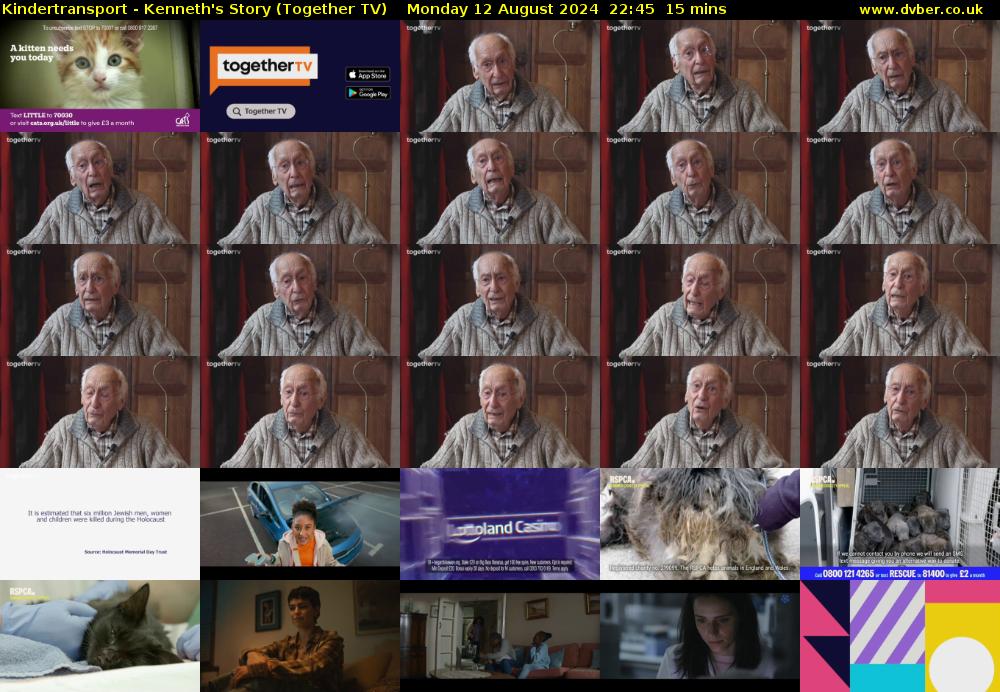 Kindertransport - Kenneth's Story (Together TV) Monday 12 August 2024 22:45 - 23:00