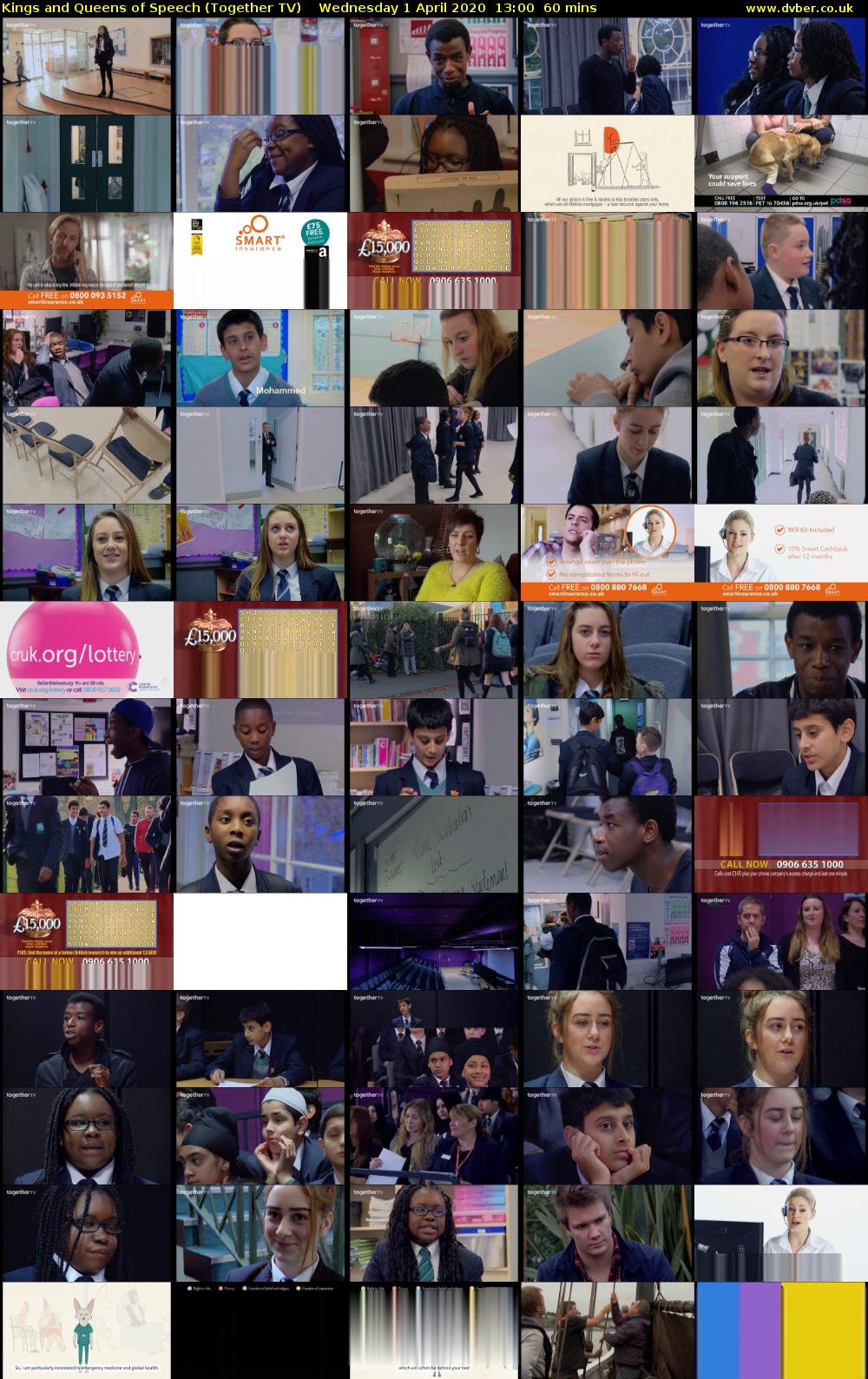 Kings and Queens of Speech (Together TV) Wednesday 1 April 2020 13:00 - 14:00